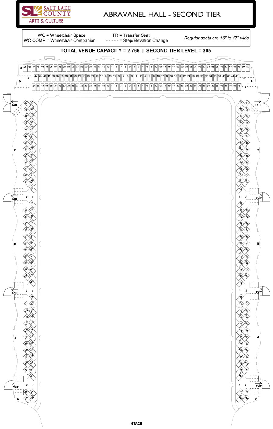 Abravanel Hall - AH Seats - Second Tier