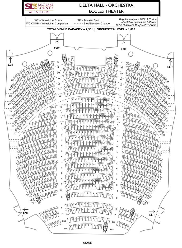 Eccles Theatre - Delta Hall - Orchestra Seats