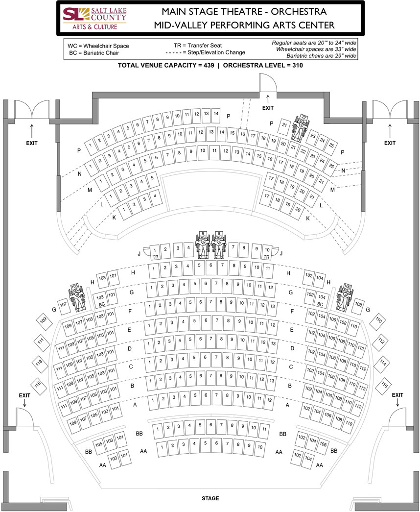 Mid-Valley Performing Arts Center - MVPAC Main Stage - Orchestra Seating