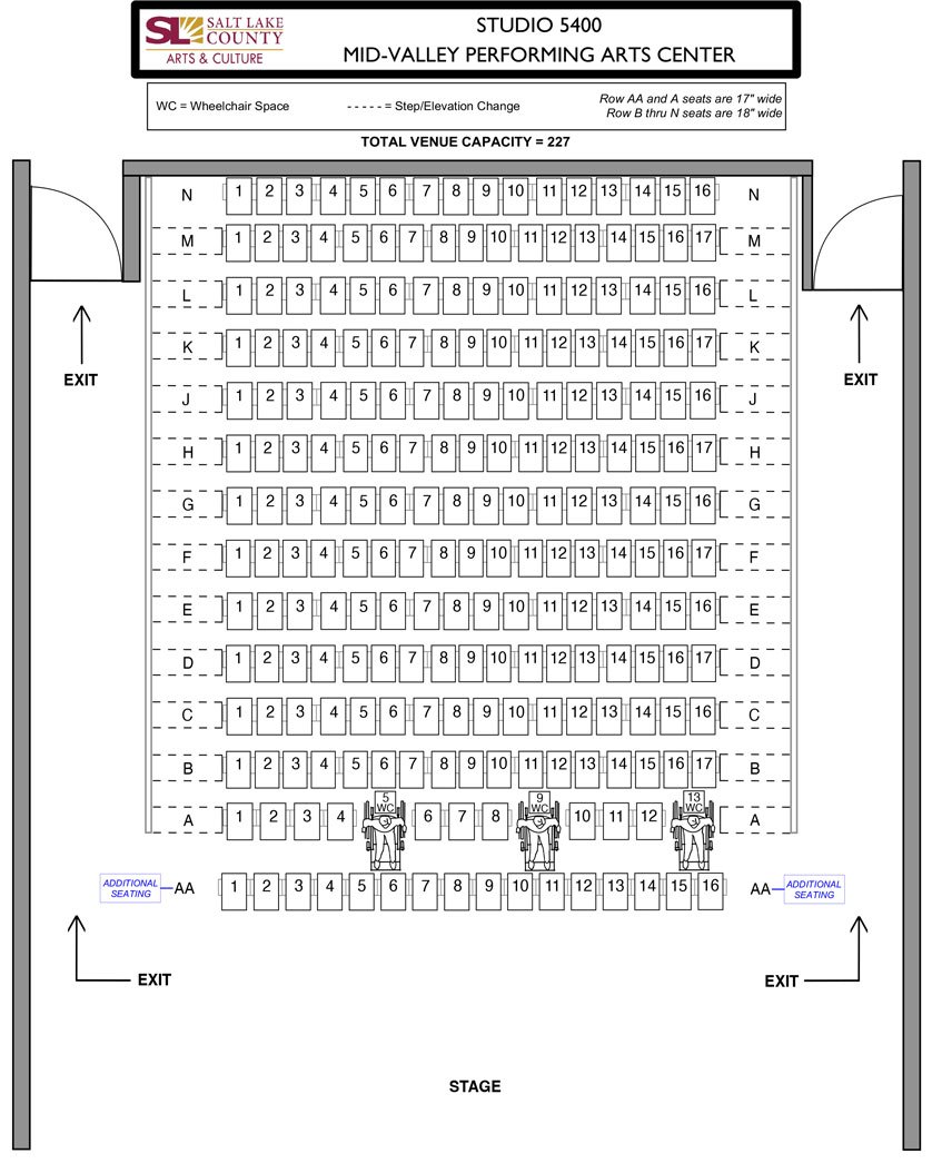 Mid-Valley Performing Arts Center - Studio 5400 Seating